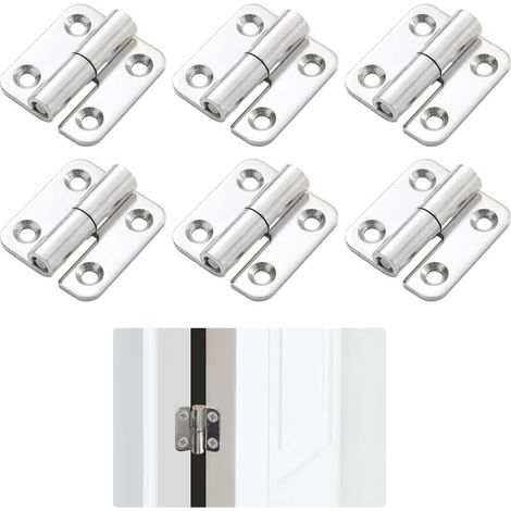 (2 inch) 3pcs each for left + right, 6pcs in total, small sliding joints, each hinge is removable 304 Stainless Steel Removable Door Hinges (1/5)