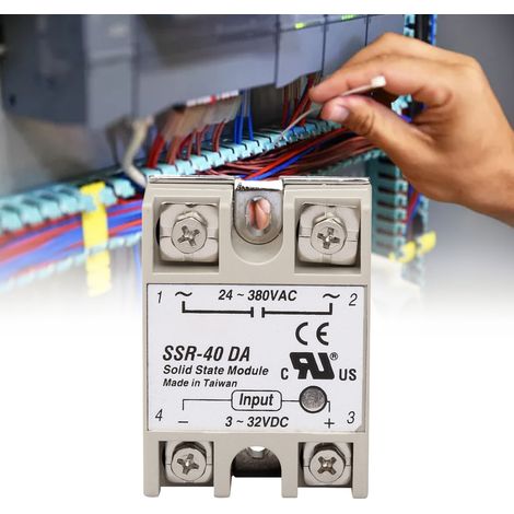 Relais statique monophasé à faible bruit et sans étincelles, module de relais SSR 40DA pour applications de contrôle de puissance (1/5)