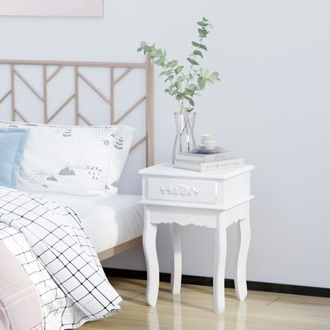 Table d'appoint en bois moderne avec tiroir, commode mobile multiusage pour chambre ou salon (1/5)