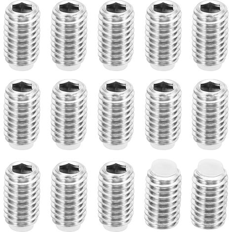 15 Paquet M6x10mm Nylon Pointe Sans-tête Vis 304 Inox Acier (1/5)