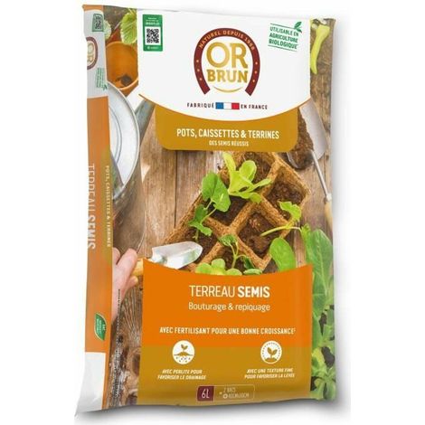 Or Brun Terriccio per Semina 6 Litri per Giardinaggio (1/3)