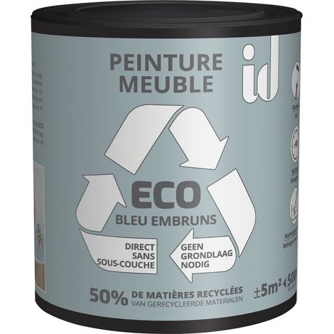 Peinture ECO  pour boiseries et meubles - Bleu embruns 500ml - ID PARIS (1/3)