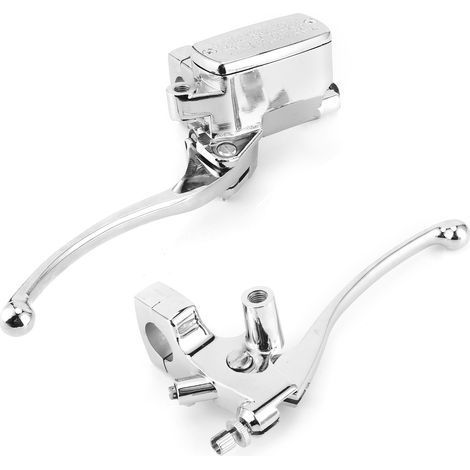 Ensemble de levier de maître-cylindre de frein et d'embrayage hydraulique, argent universel pour guidon de 1 pouce (1/5)