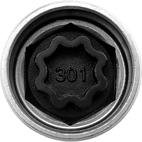Replacement for Mercedes Benz Security Master Locking Wheel Nut Key 307 Anti-theft Screw Socket Wren-301-Silver (1/5)