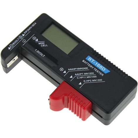Battery Tester, Digital Battery Tester, Capacity Detector, Diagnostic Voltage Check for AAA AA Button Batteries BT-168D