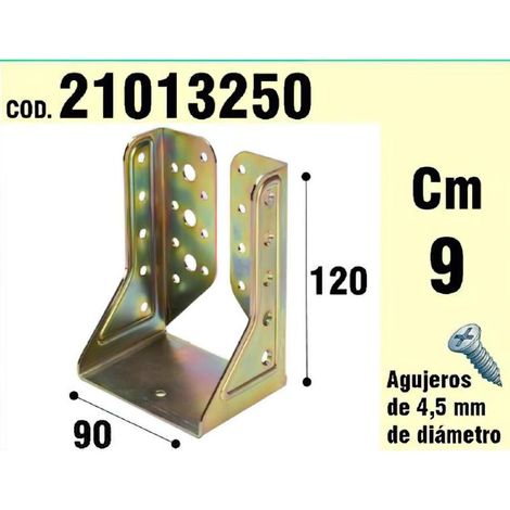 WOLFPACK LINEA PROFESIONAL soporte para madera alas interiores bicromatado 90 mm. (1/2)