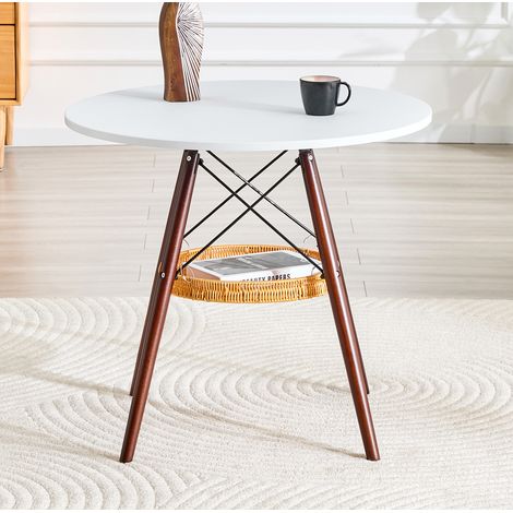 Mesa comedor redonda con almacenaje MDF 80 cm OKMYHOME (1/5)