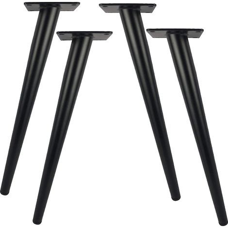 Juego de 4 patas metálicas para mesa, de 30 cm de largo, para muebles modernos, cómodas, armarios, escritorios y otomanas patas de repuesto para muebles capacidad de 800 kg. (1/5)