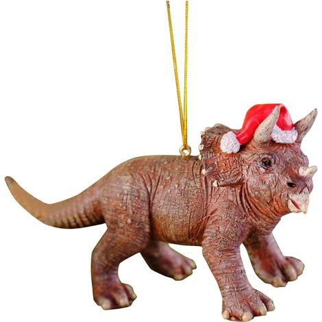 Ornement Dinosaure - Décoration Arbre De Noël - Pendentif Double Face En Acrylique - Pour Voiture Maison Bureau - 1 Pièce (1/5)