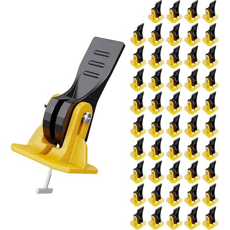 Système de nivellement de carrelage, tiges de nivellement de 1,5 mm avec tiges de rechange en acier remplaçables, kit d'outils pour la pose de carrelage en pierre (1/4)