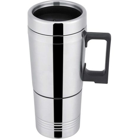 Bouilloire à Eau Chaude électrique, 12 v 300 ML Portable en Acier Inoxydable Voiture cafetière Chauffage Tasse à Boire Bouteille(12V) (1/5)