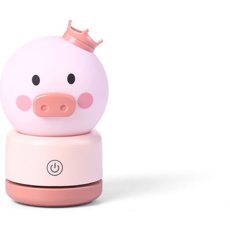 Lampe de chevet LED rose (1 pièce), mini lampe de bureau, lampe lumineuse animal, cadeau d'anniversaire, lampe de nuit pour chambre, mini lampe de ch