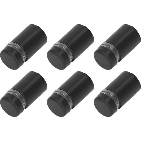 12 supports publicitaires en acier inoxydable, vis d'écartement pour panneaux muraux, kit de fixation de signalétique, lot de montage (1/5)