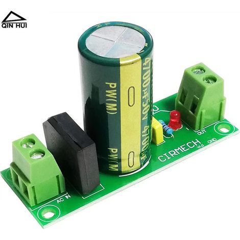 Power supply board with power amplifier, rectifier and 50V 4700µF filter, single high-power AC/DC 6A power supply module (1/4)