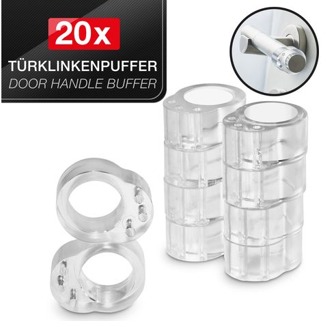 Türklinkenpuffer Türpuffer Transparent für Türdrücker, Türgriff und Fenstergriff bis Ø 20 mm, 20 Stück (1/5)