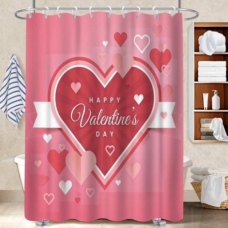 Voile de douche fluide en polyester 180x180 dessin rideau imperméable pour idéal location saisonnière (1/5)
