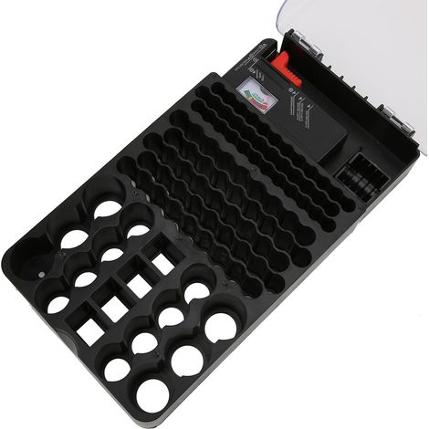 Batterieaufbewahrungsbox mit 104 Fächern und integriertem Batterietester (Anzeigetyp) (1/5)