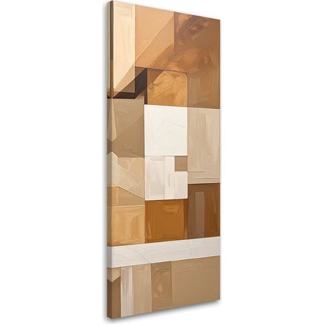 Stampe su Tela, Linee e forme astrattismo beige, 30x90 (1/5)