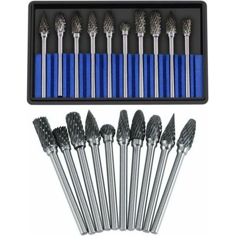 La lime rotative en carbure de tête de meulage en acier au tungstène (boîte bleue à double sable 36) convient à la salle à outils (1/5)