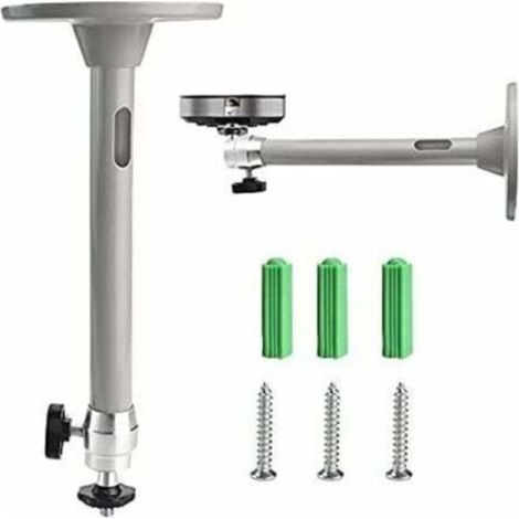 Support de Projecteur Plafond Support de Plafond Videoprojecteur Réglable Support Mural Projecteur Support de Plafond Universel Support Mural Universel en Aluminium pour Projecteur (Argent) (1/4)