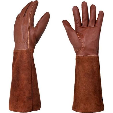 Gants longs en cuir résistants pour homme et femme, coupe ajustée, taille unique, paire de gants d'hiver robustes et durables.