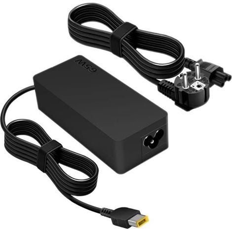 Chargeur Ordinateur Portable Lenovo 20V 3.25A 65W pour Thinkpad X1 Carbon(Gen2-3-4) T440 T450 T460 T460S T470 T470S X240 X250 X A17 (1/4)