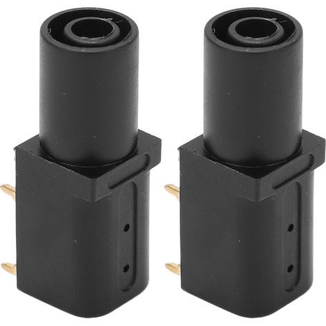 Lot de 2 supports de panneau PCB 4 mm soudés, haute conductivité électrique, sécurité optimale, connecteurs banane pour multimètres et tests de tension, noir (1/5)