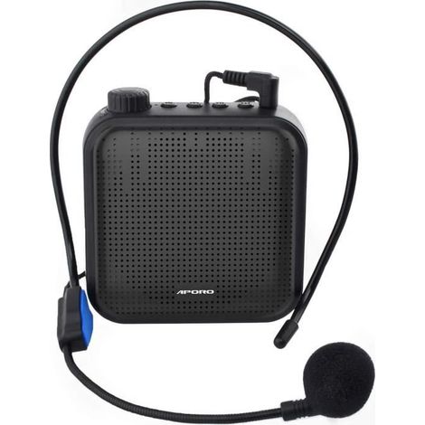 Amplificateur de Voix - Système de Sonorisation Rechargeable 12W - Noir (1/4)