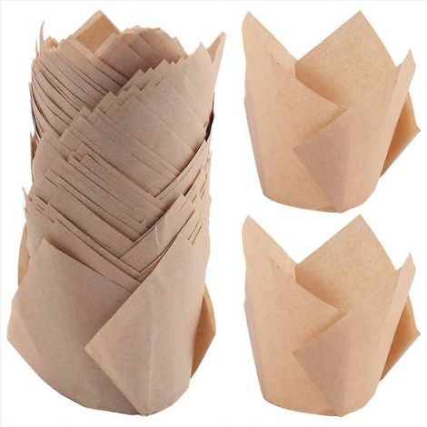 50 pièces Tulip cupcake doublures Tulip papier cuisson Cowhide couleur (1/5)