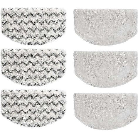 Lot de 6 lingettes de rechange lavables AURA pour nettoyeur vapeur Bissell PowerFresh séries 1940, 1806, 1544 et 2075 (1/5)