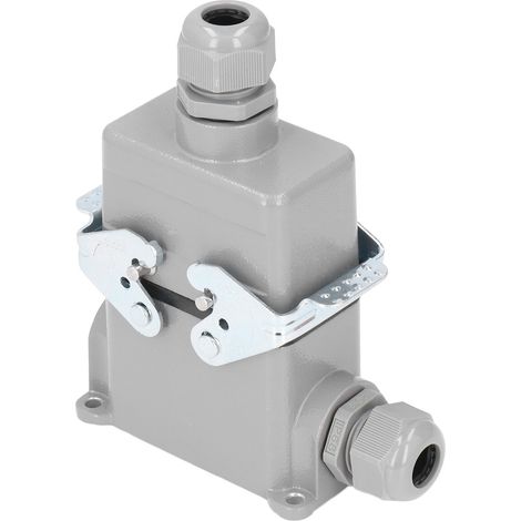 Connecteur industriel robuste rectangulaire en alliage d'aluminium moulé avec 2 prises 16A 500V (1/5)