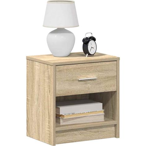 vidaXL Comodini 2 pz con Cassetto Rovere Sonoma 39x28x41 cm