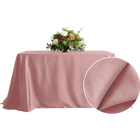 Tovaglia in velluto opaco, rosa cipria, per tavolo 230x230cm