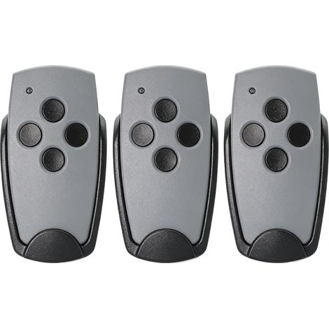 Lot de 3 émetteurs portatifs de rechange 868,3 MHz pour porte de garage Digital 302, D304, D321, D323, D384, 4 canaux, compatible avec le système multi-bits 868,3 MHz (1/5)