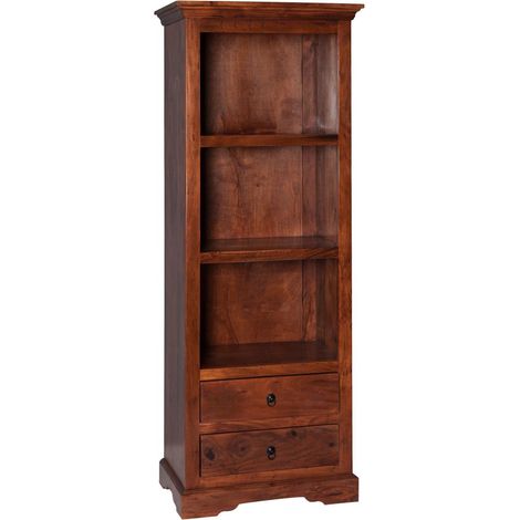 scaffale in legno di Acacia 68x44x178 nougat laccato OXFORD 1009