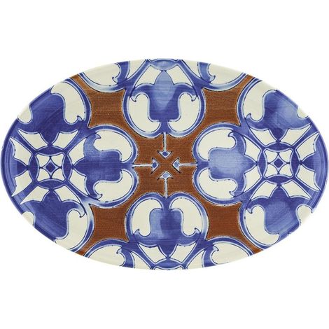 Plat de service ovale 40x25cm en céramique Ravello