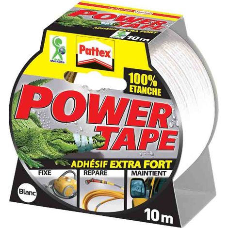 PATTEX Adhesif super puissant Power tape - Blanc - 10 m