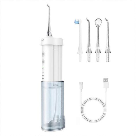 Mini hydropulseur portable sans fil pour le nettoyage des dents, 4 modes et étanchéité IPX7 pour les soins des dents et des appareils orthodontiques. (1/5)