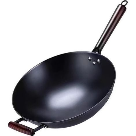 32 cm multifunktionale gusseiserne Bratpfanne mit ergonomischem Griff für den täglichen Gebrauch (1/5)