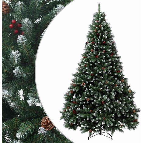 Albero di Natale Artificiale con Rami Pieghevoli 210 cm acciaio vidaXL