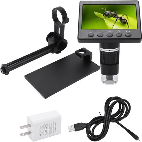 Microscope numérique LCD 4,3 pouces HD 1000X USB pour réparation de téléphone, prise US (1/5)