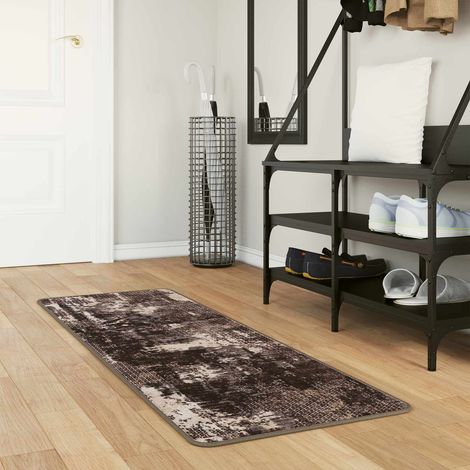 vidaXL Runner Tappeto MARSA Nero 50 x 150 cm Poliestere e PVC