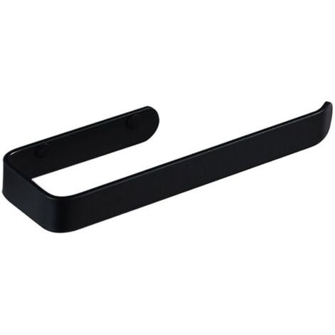 Pair Porte-Serviettes Mural Noir Auto-Adhésif sans Perçage - Support pour Essuie-Mains et Serviettes - Installation Facile - Adhésif Fort - Pour Salle de Bain et Cuisine - Design Élégant