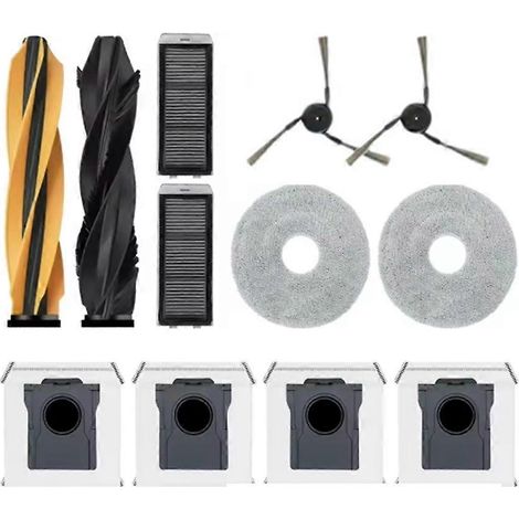 12-teiliges Set für Dreame X50 Ultra/X50 Master/L50 Pro Ultra Staubsauger: Walze, Seitenbürste, HEPA-Filter, Reinigungstuch und Staubbeutel. (1/5)