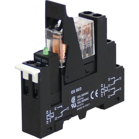 Cabur XCM2A012 Modulo relè 12VAC 2RT 5A robusto (1/2)