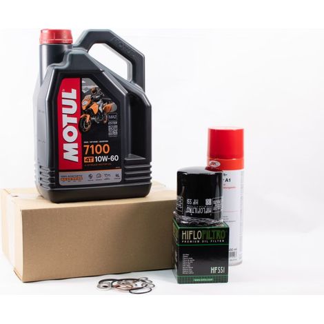 Kit Entretien Vidange Standard pour MOTO GUZZI SPORT 1200 de 2007 à 2009 - MOTUL 7100 10W60 4L