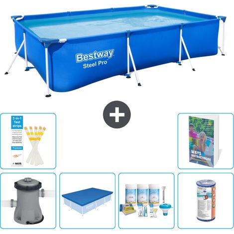 Bestway Steel Pro Rechteckig - 300x201x66 cm - 7-teilig S208