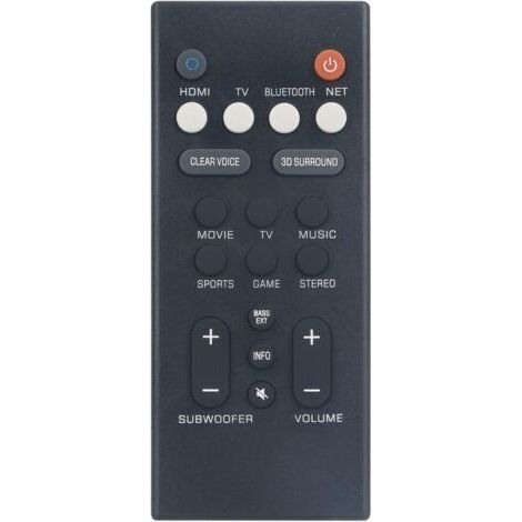 Pair Nouveau Télécommande de Remplacement Soundbar Télécommande pour Yamaha Sound Bar Soundbar Audio Speaker System YAS-109 YAS-209 Remote Controller (1/4)