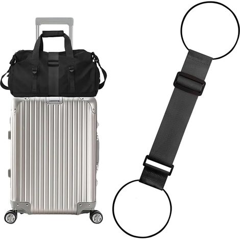 1 Pcs Sangle de Bagage Sangle Valise Réglables, Sangle Elastique, Elastic Fastening Belt for Luggage, Sangle Sac a Dos, Voyage Accessoires Sangle pour Valise pour Fermeture Sécurisée (1/5)