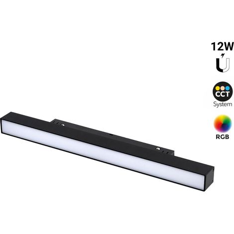 Spot linéaire opale sur rail magnétique RGB + CCT - 12W - Mi (1/5)